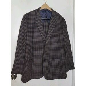 BROOKS BROTHERS Fitzgerald Gingham ChecK Wool Blazer Sport Coat Jacket - 46R